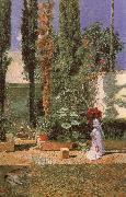 Mariano Fortuny y Marsal Fortuny-s Garden oil painting